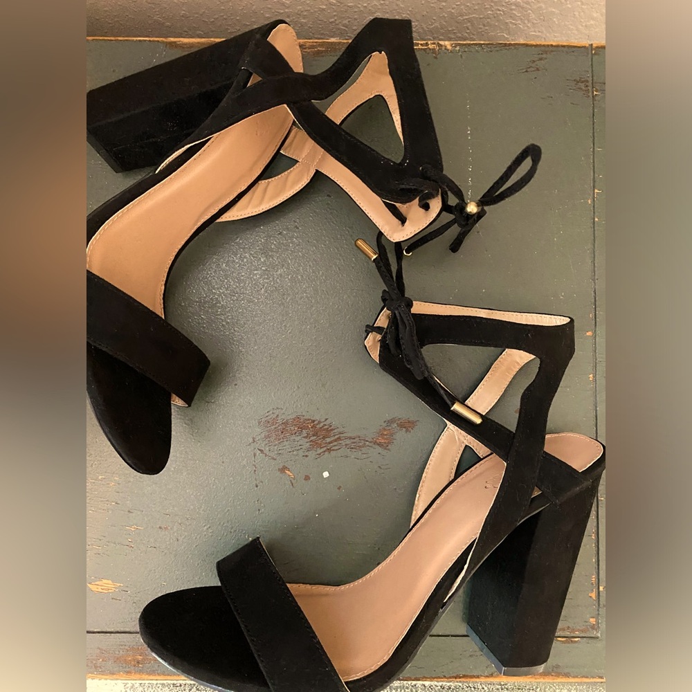 Charlotte Russe black suede heels